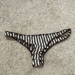 Posh Pua scrunch striped bikini bottoms